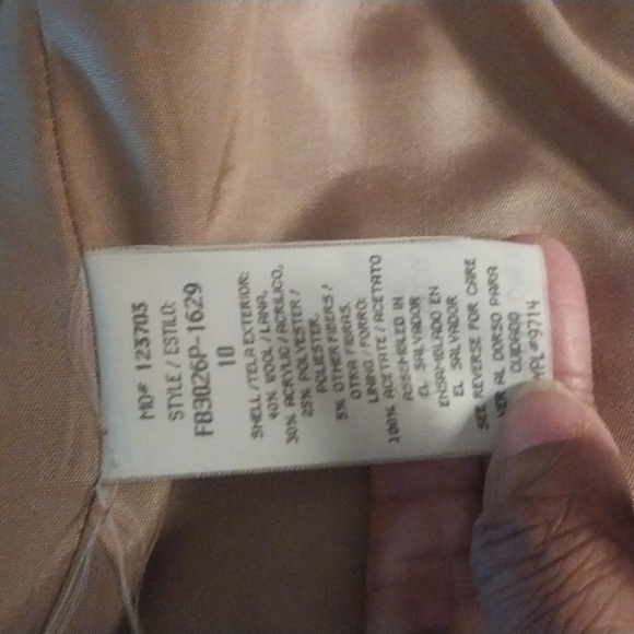 Vintage Sag Harbor Wool Blazer Jacket Academia Houndstooth Brown Size 10 - Picture 6 of 7